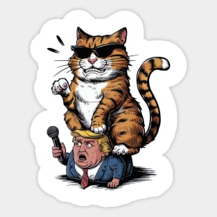 Cats Against Trump, Funny Cat Sticker